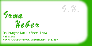 irma weber business card